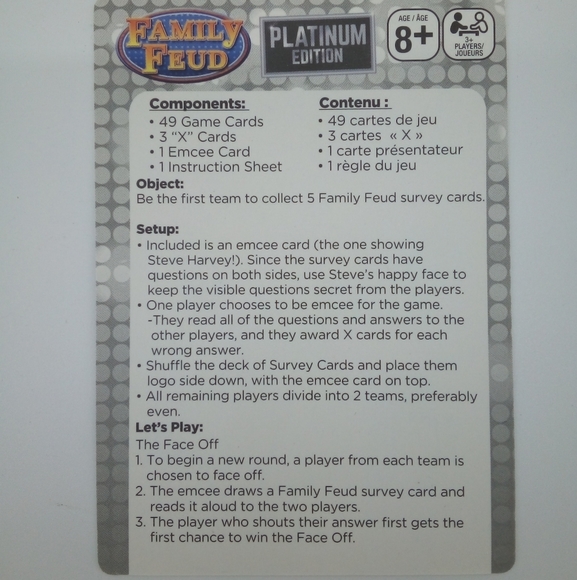 Family Feud Jumbo Card Game Platinum Edition Steve Harvey 8+ Complete - Picture 3 of 7